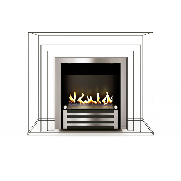 Биокамин в мраморном портале Firezo Sorpresa